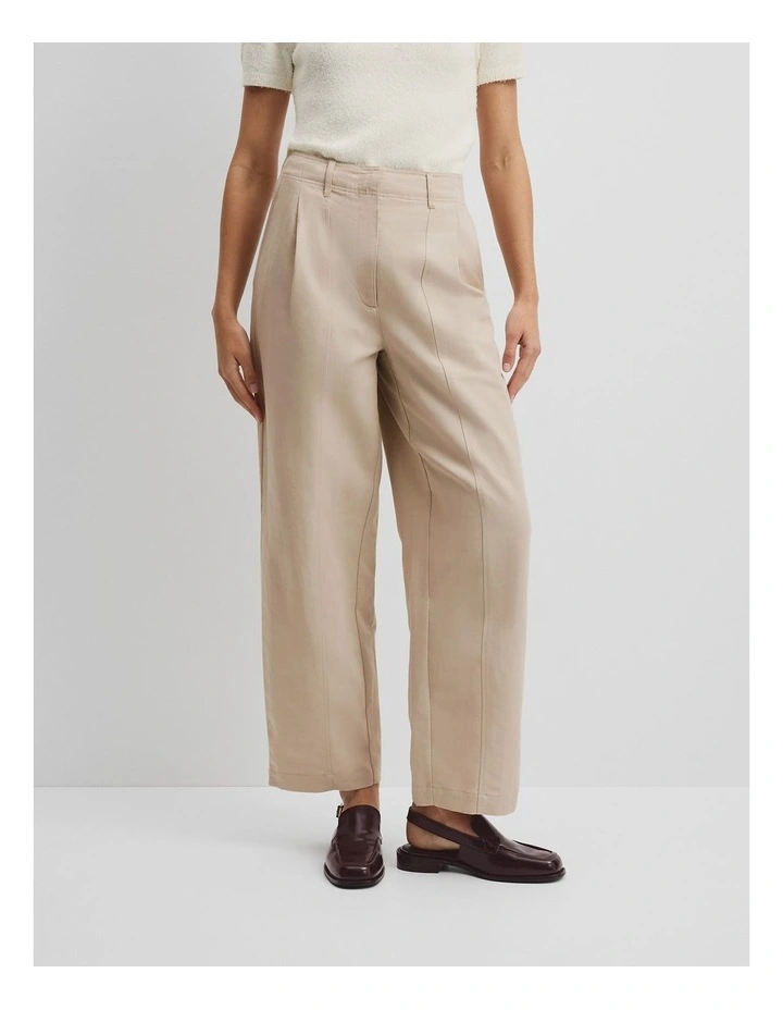 Australian Cotton Tapered Twill Pant in Sand image 2