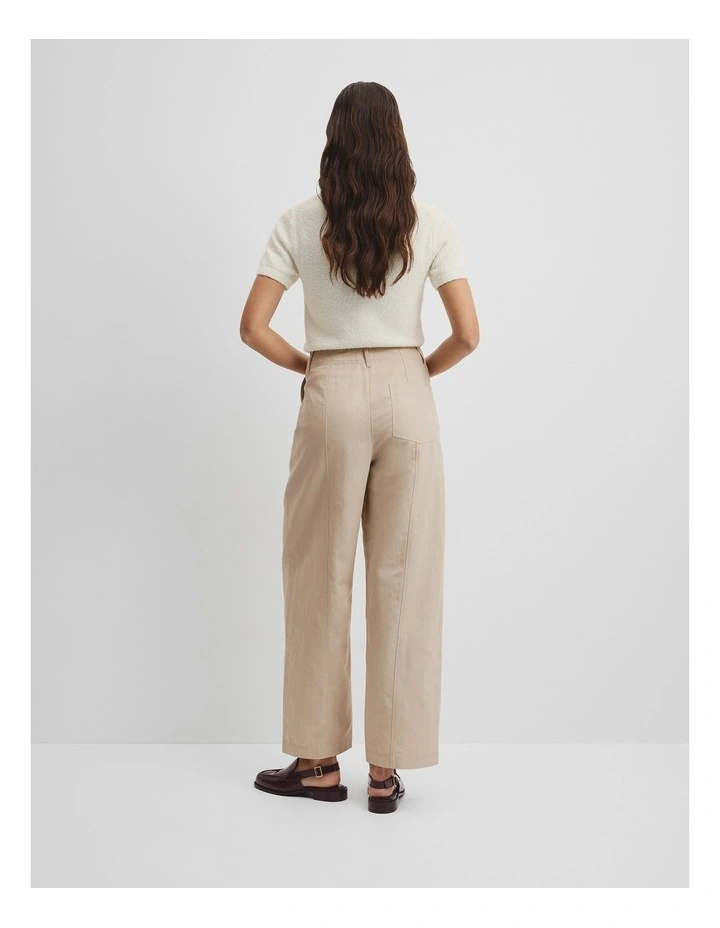 Australian Cotton Tapered Twill Pant in Sand image 4