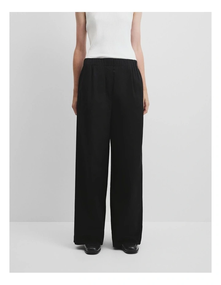 Cotton Twill Pant in Black image 2
