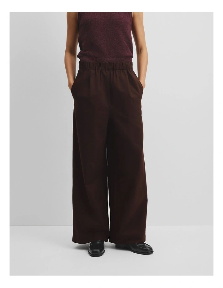 Cotton Twill Pant in Cocoa Bean image 2