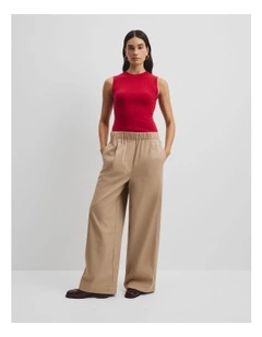 Cotton Twill Pant in Almond