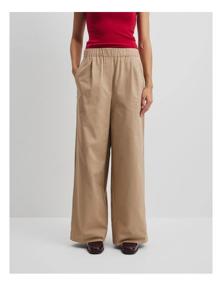 Cotton Twill Pant in Almond image 2