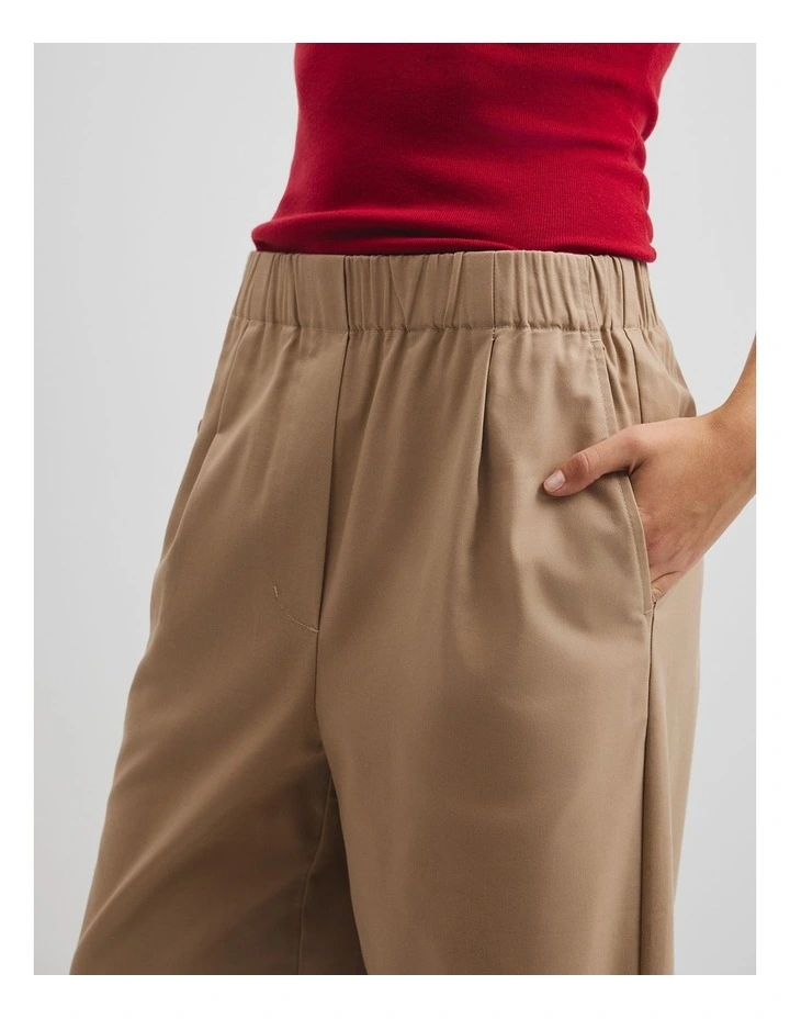 Cotton Twill Pant in Almond image 3