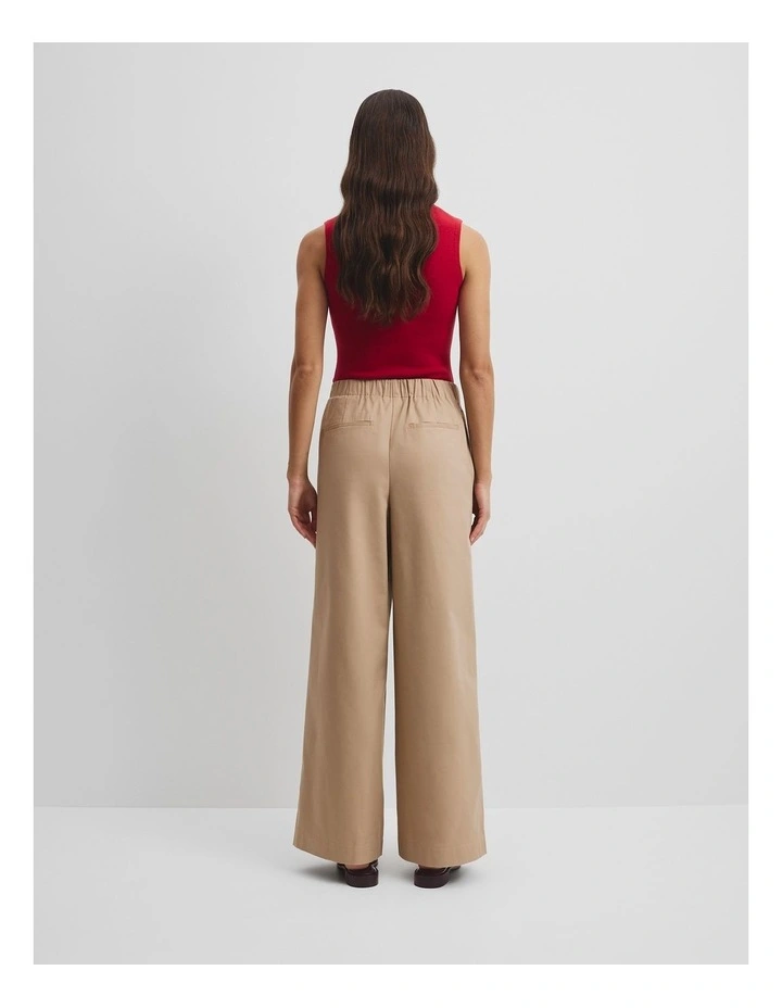 Cotton Twill Pant in Almond image 4