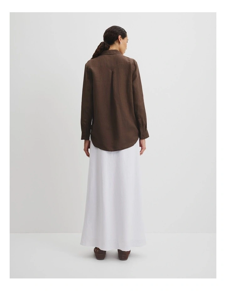 Organically Grown Linen Shirt in Cocoa image 4