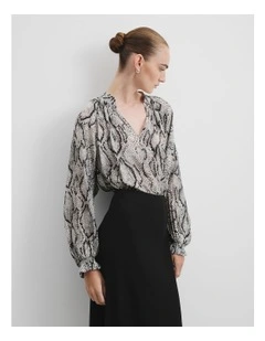 Snake Print Blouse in Snake Print
