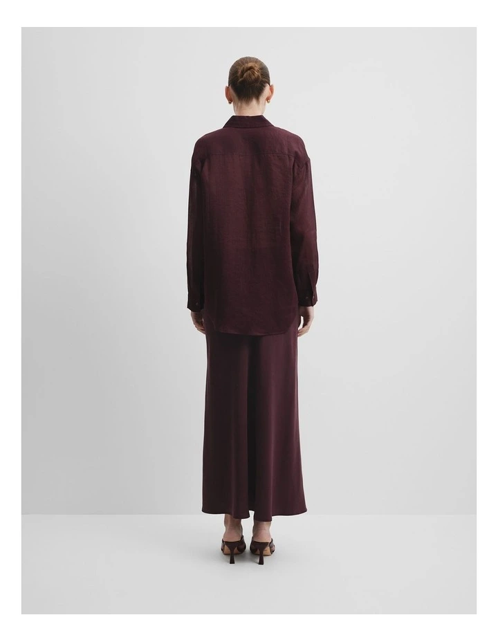 Relaxed Fluid Shirt in Plum image 4