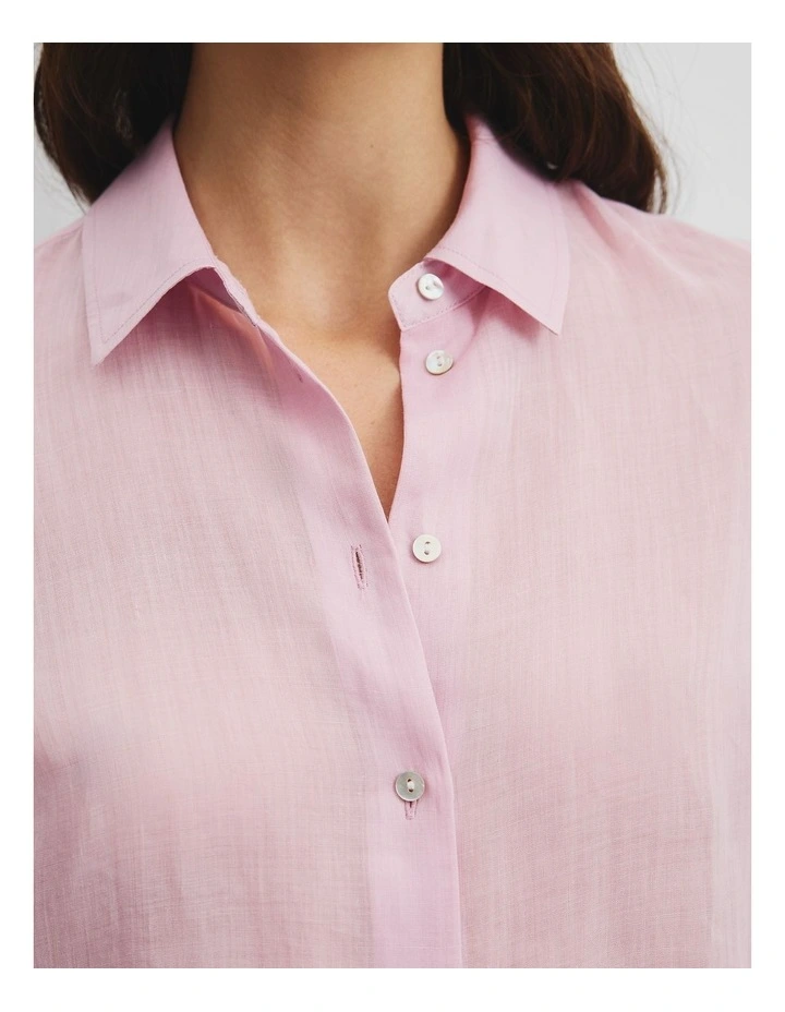Relaxed Fluid Shirt in Floss Pink image 3