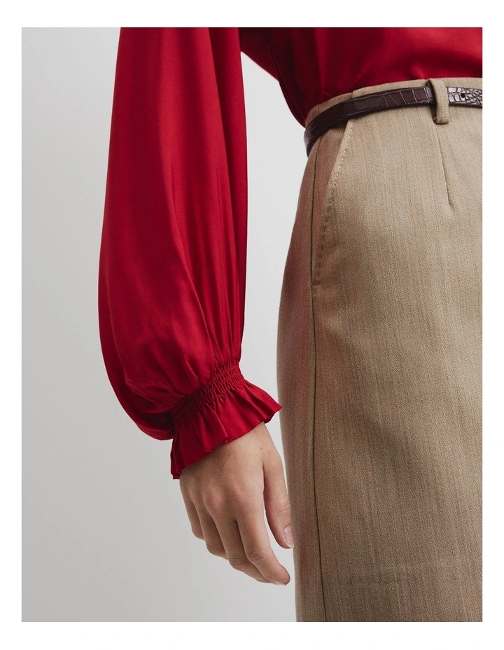 Draped Blouse in Garnet image 2