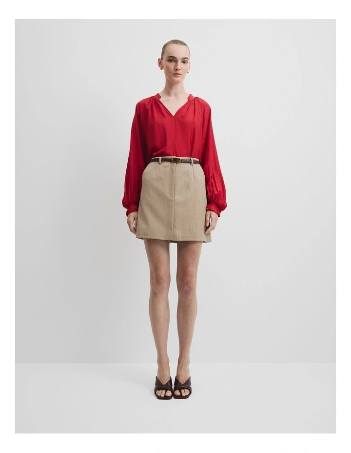 Draped Blouse in Garnet image 3