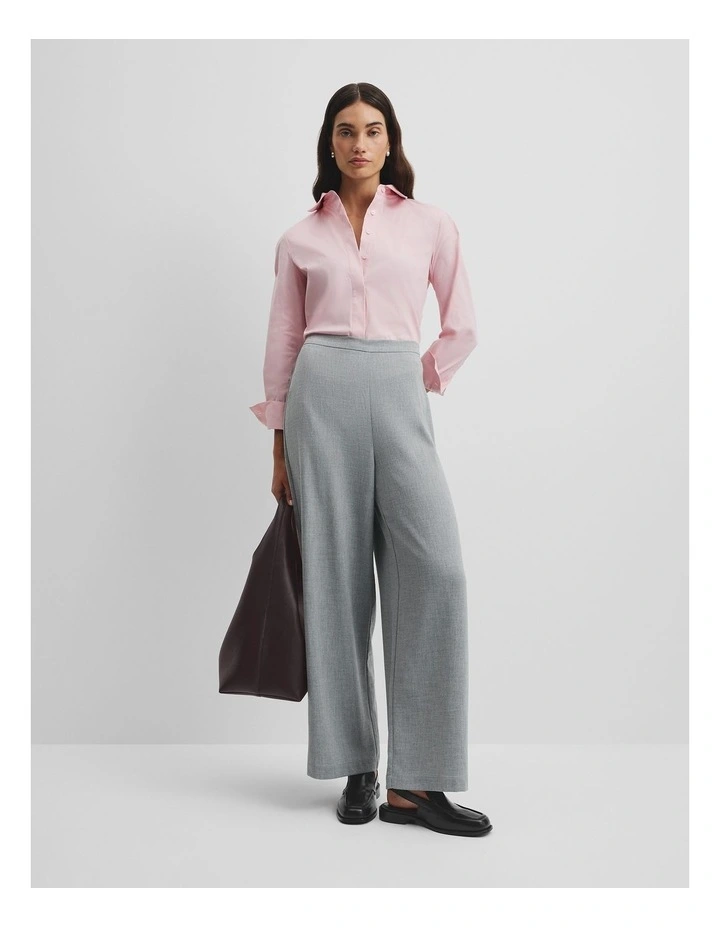 Stretch Slim Poplin Shirt in Floss Pink image 3