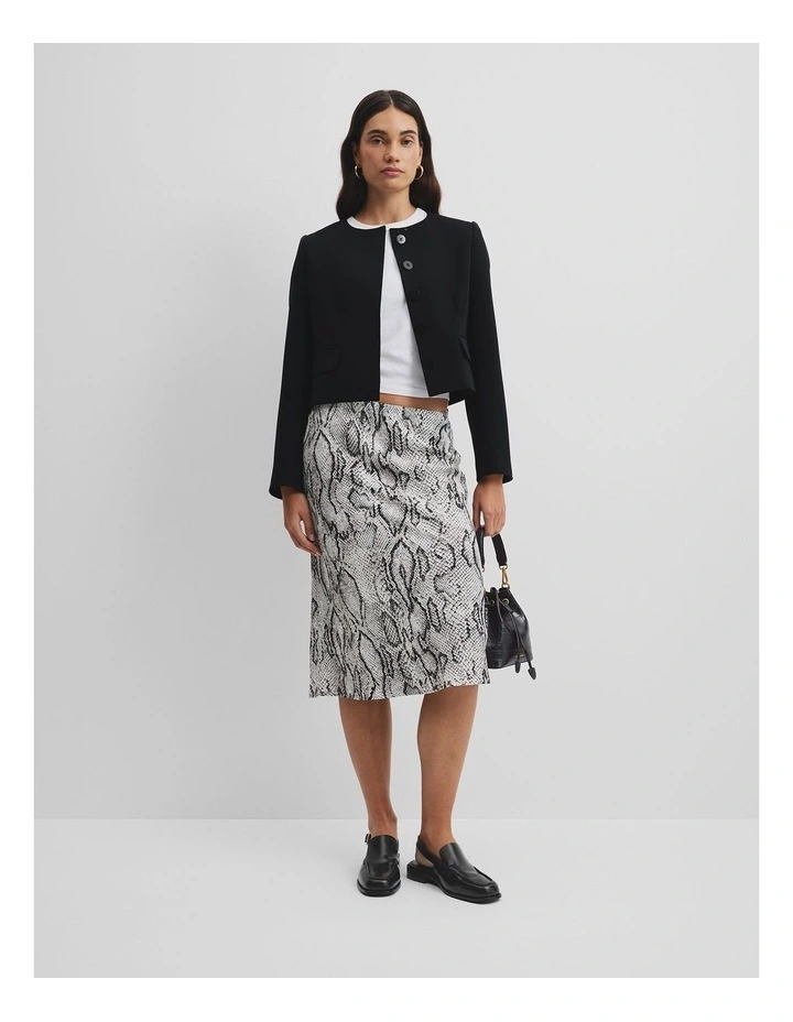 Print Midi Skirt in Snake Print image 1