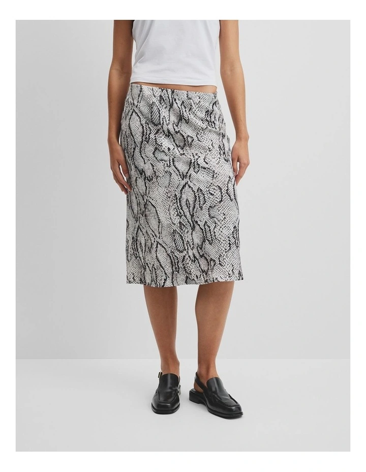 Print Midi Skirt in Snake Print image 3