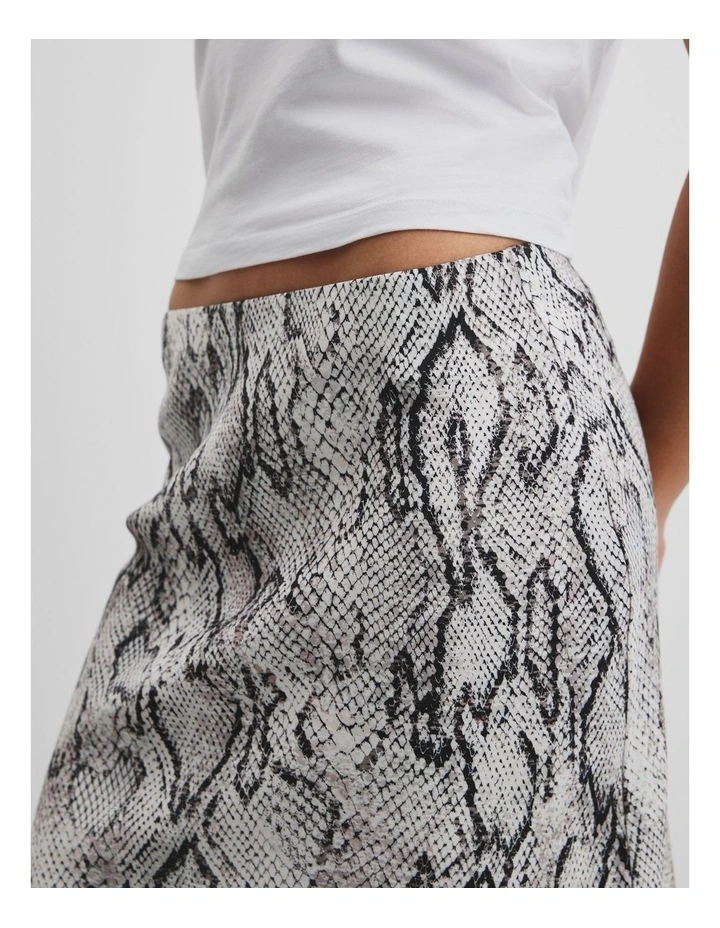 Print Midi Skirt in Snake Print image 4