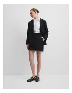 Pinstripe Skirt in Black Stripe