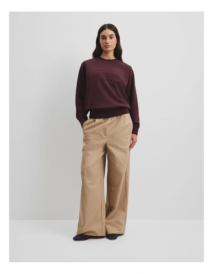 Australian Cotton Heritage Sweat in Plum image 3