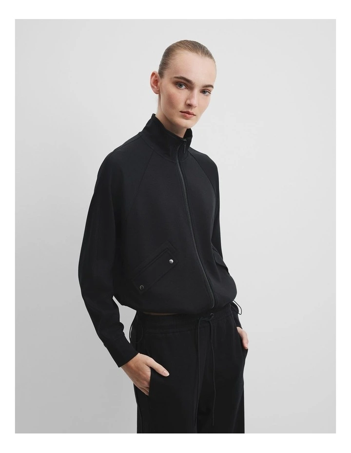 Soft Track Jacket in Black image 1
