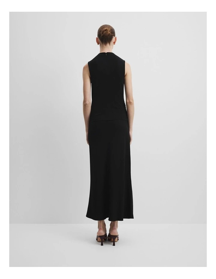 Crepe Drape Top in Black image 4