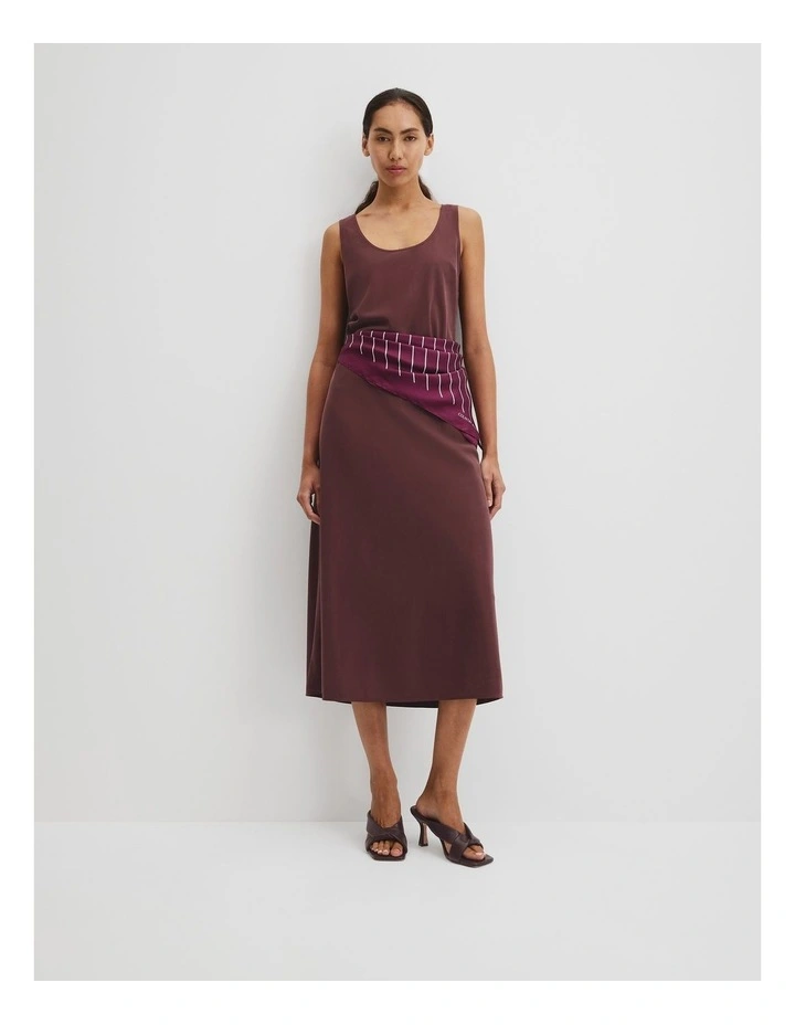 Tank Midi Dress in Plum image 1