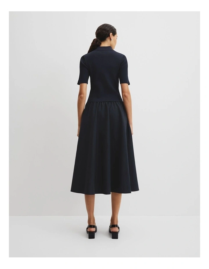 Mix Media Knit Dress in Twilight image 4