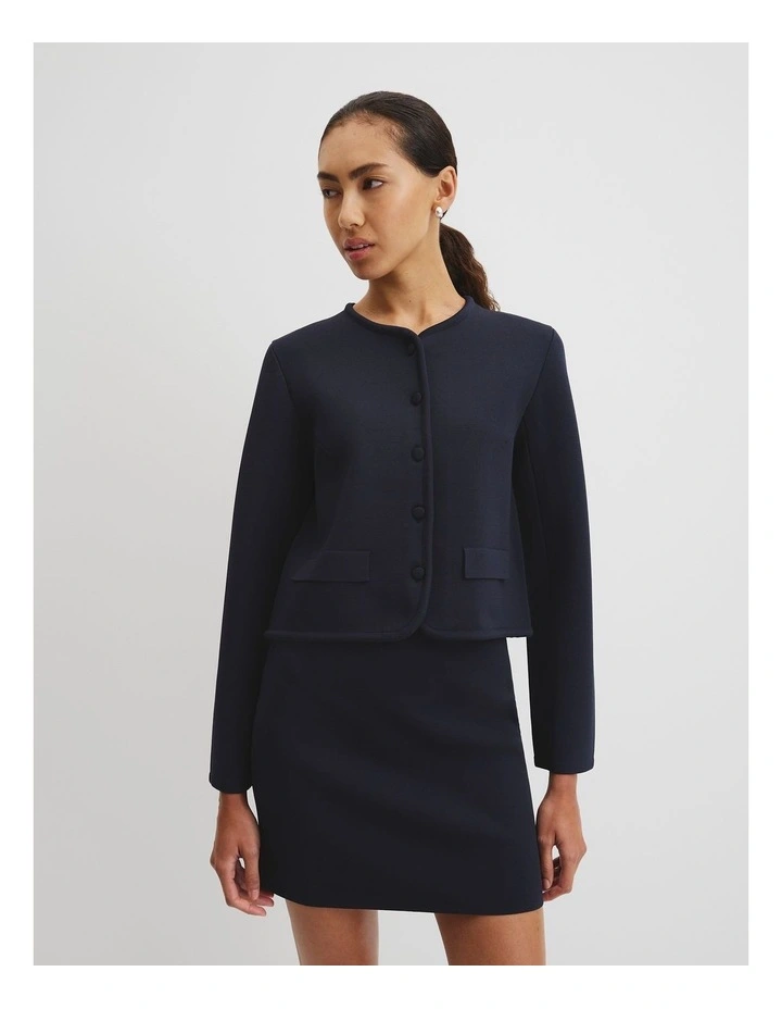 Compact Knit Jacket in Twilight image 1