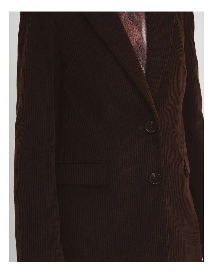 Corduroy Blazer in Cocoa Bean image 2