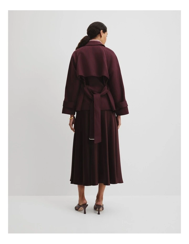 Melange Wrap Jacket in Plum image 4