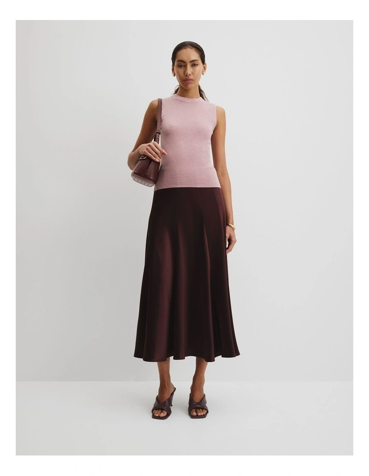 Wool Silk Tank in Geranium image 1