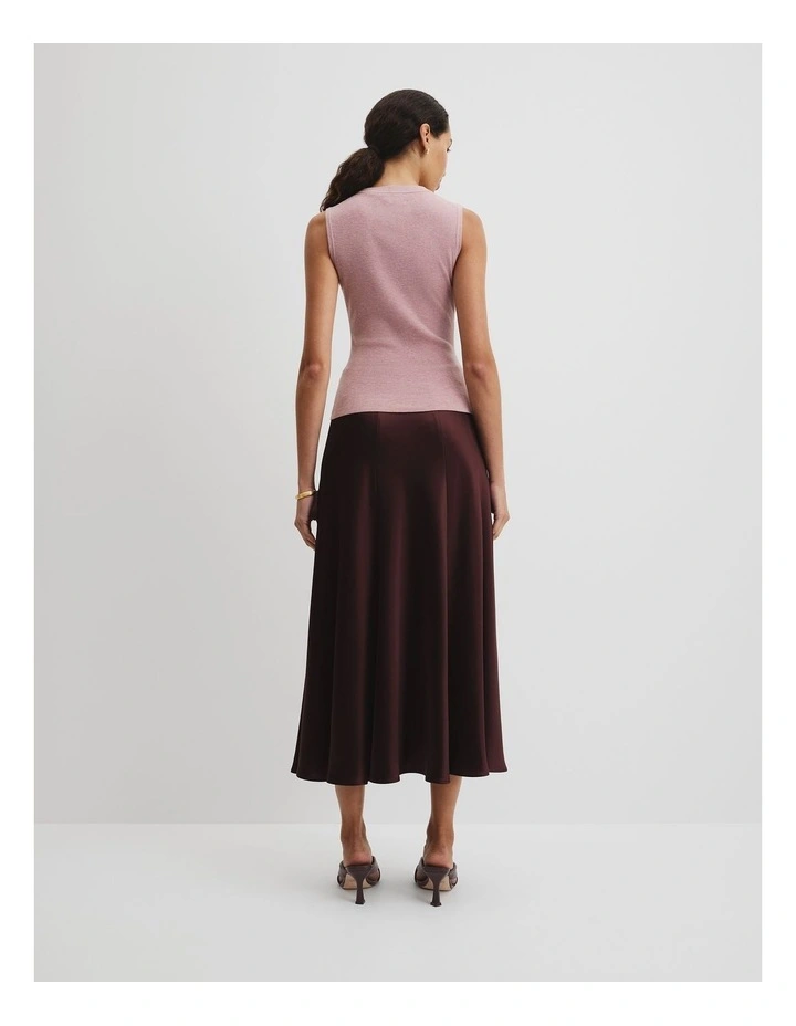 Wool Silk Tank in Geranium image 4