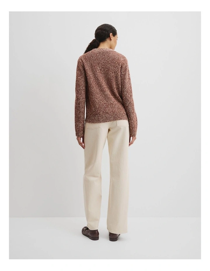 Twist Knit Cardigan in Cognac Twist image 4