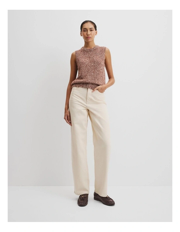 Twist Knit Tank in Cognac Twist image 1