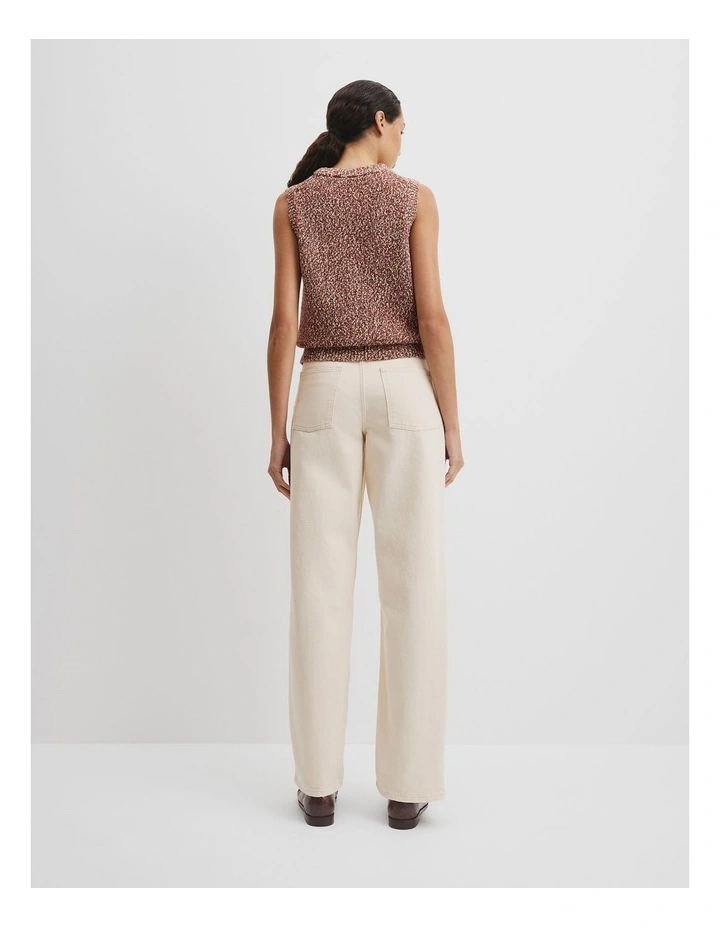 Twist Knit Tank in Cognac Twist image 4