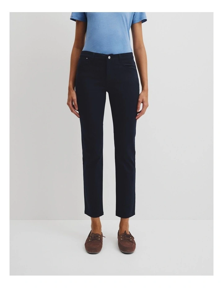 Slim Ankle Pant in Navy image 2