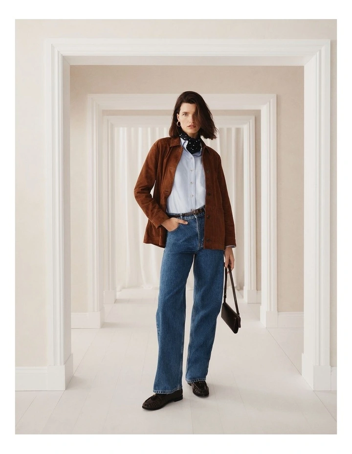 Straight Leg Jean in Mid Blue Wash image 2