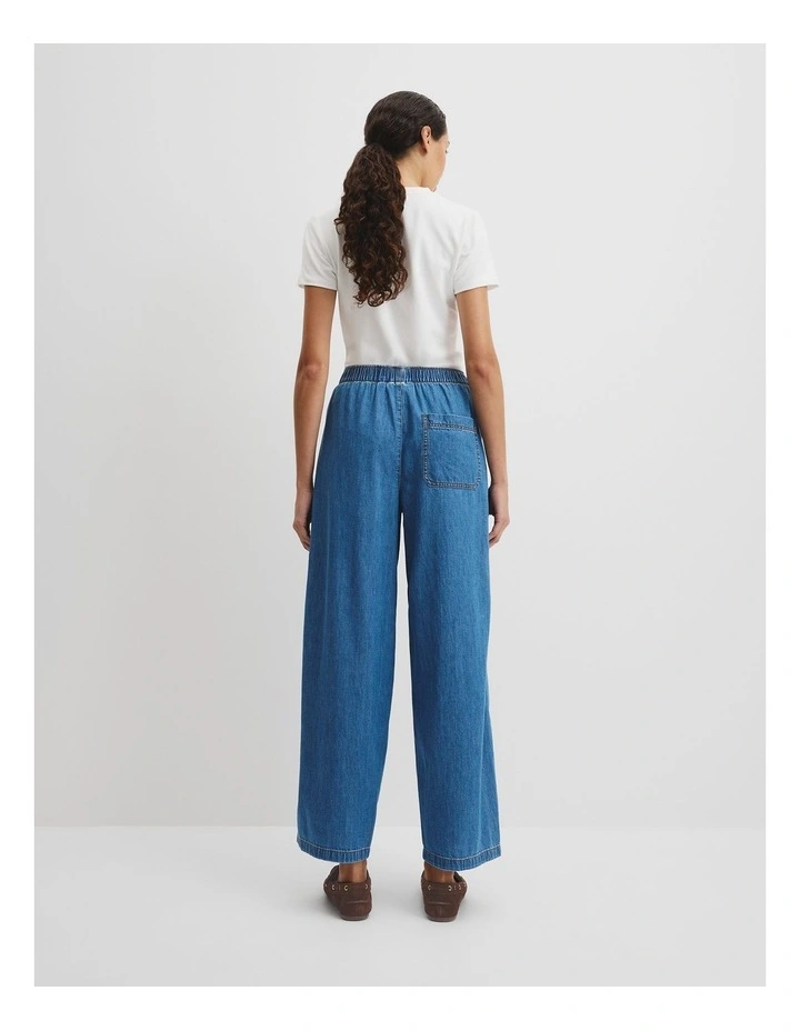 Lightweight Denim Pant in Mid Blue Wash image 4