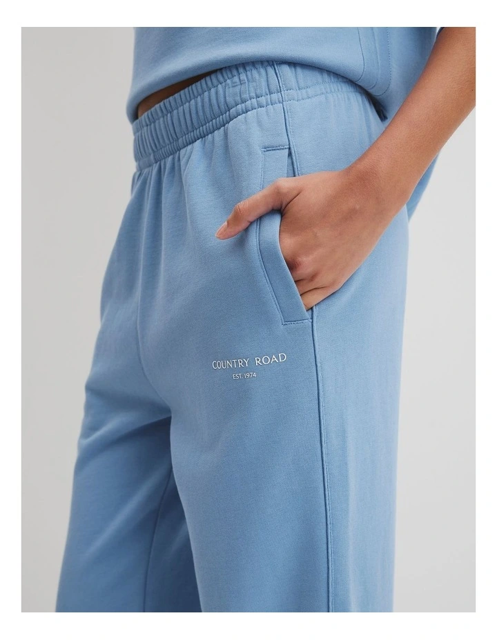 Australian Good Earth Cotton(TM) Cuffed Track Pant in Storm Blue image 2