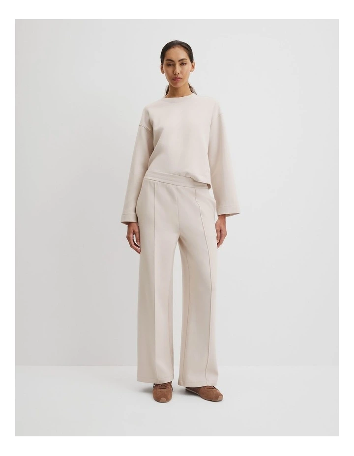 Luxe Track Pant in Crema image 1