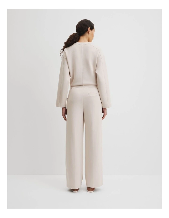 Luxe Track Pant in Crema image 4