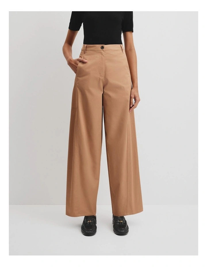 Tapered Drill Pant in Light Cognac image 3
