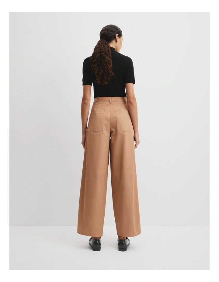 Tapered Drill Pant in Light Cognac image 4