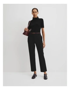 Ponte Tailored Pant in Black