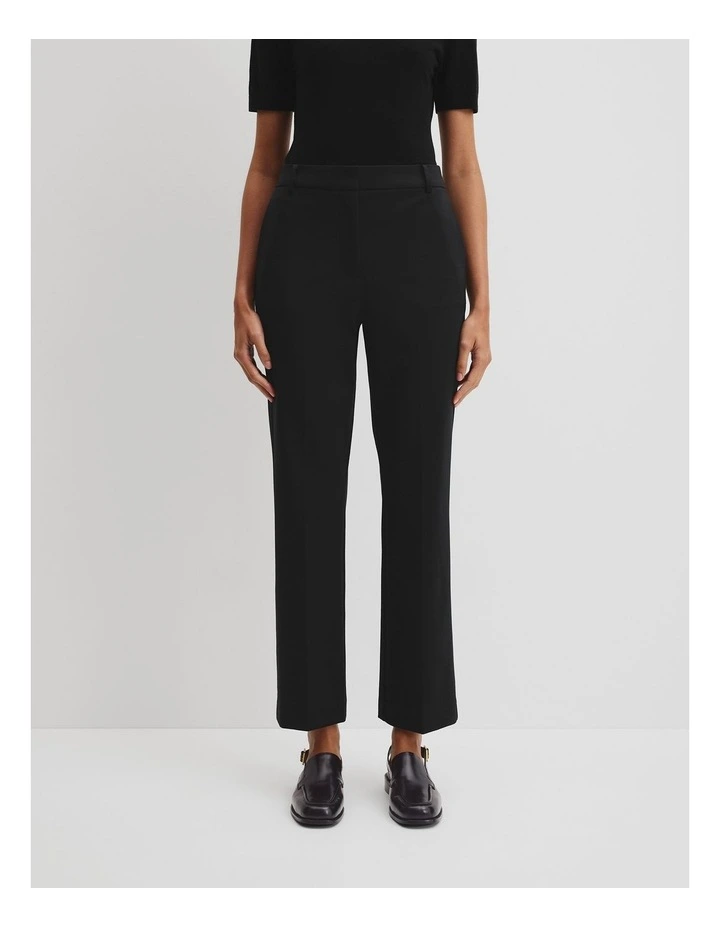 Ponte Tailored Pant in Black image 3