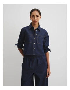 Pocket Denim Shirt in Indigo Rinse