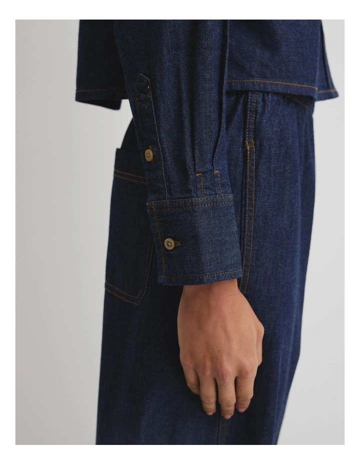 Pocket Denim Shirt in Indigo Rinse image 2