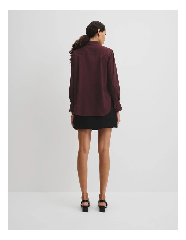 Soft Ruffle Blouse in Plum image 4