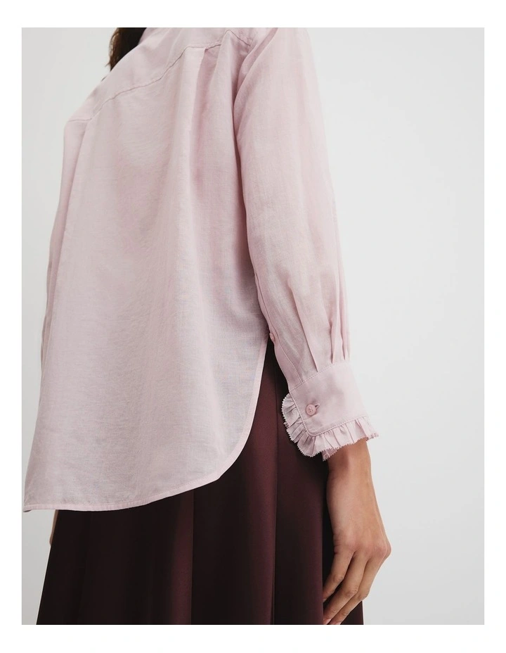 Soft Ruffle Blouse in Smokey Lilac image 2