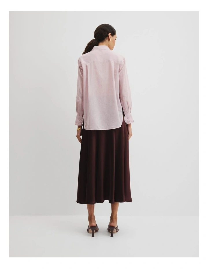 Soft Ruffle Blouse in Smokey Lilac image 5