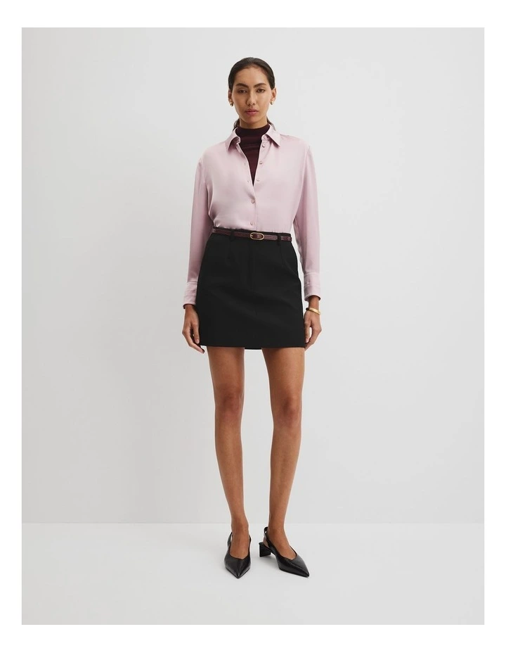 Satin Shirt in Smokey Lilac image 1