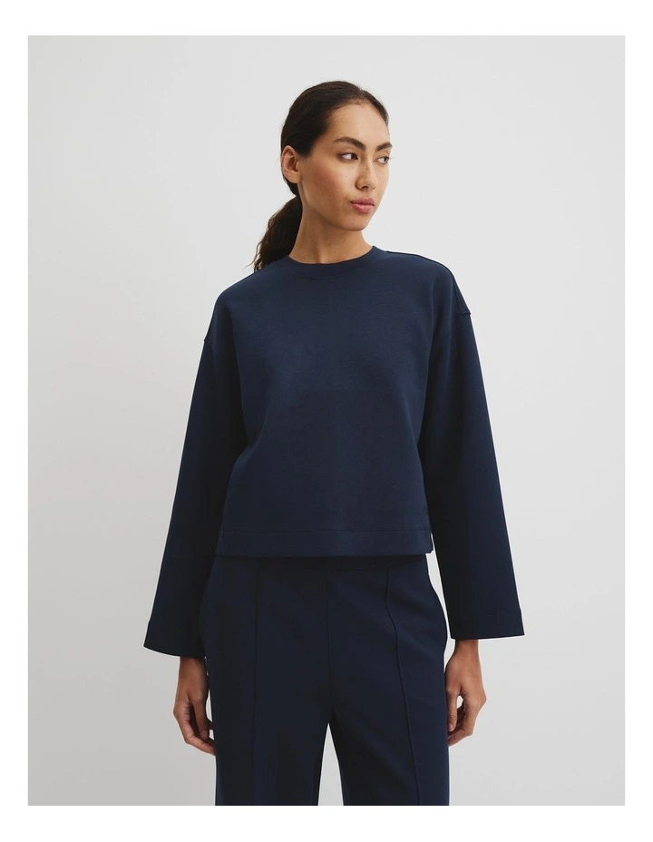 Luxe Crew Sweat in Navy image 1