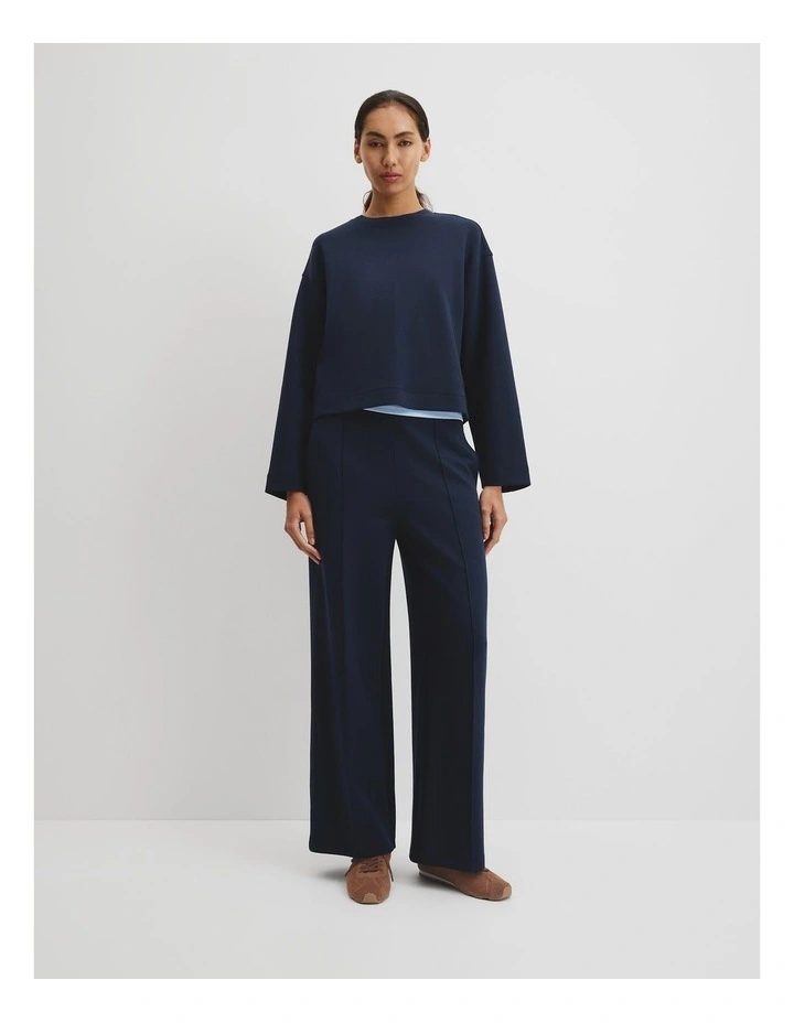 Luxe Crew Sweat in Navy image 3